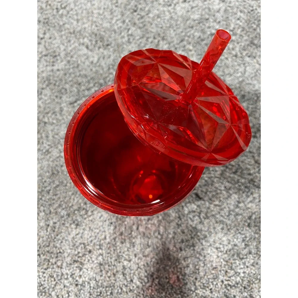 Starbucks Red Jewel Venti Tumbler 24oz Holiday Cold Cup Textured Siren Logo